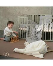 Waldin Baby Collection Bed Crib  7 in 1 Art.297434 Olive Daugiafunkcinė medinė transformuojama lovelė 7 viename