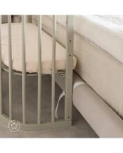Waldin Baby Collection Bed Crib  7 in 1 Art.297434 Olive Daugiafunkcinė medinė transformuojama lovelė 7 viename
