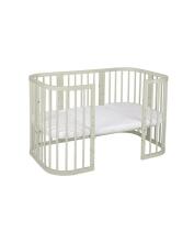 Waldin Baby Collection Bed Crib  7 in 1 Art.297434 Olive Daugiafunkcinė medinė transformuojama lovelė 7 viename