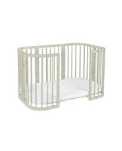 Waldin Baby Collection Bed Crib  7 in 1 Art.297434 Olive Daugiafunkcinė medinė transformuojama lovelė 7 viename
