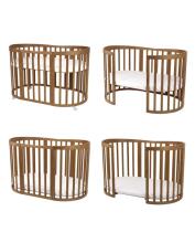 Waldin Oval Baby Collection Bed Crib  7 in 1 Art.297435 Vintage Daugiafunkcinė medinė transformuojama lovelė 7 viename