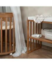 Waldin Oval Baby Collection Bed Crib  7 in 1 Art.297435 Vintage Daugiafunkcinė medinė transformuojama lovelė 7 viename