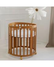Waldin Oval Baby Collection Bed Crib  7 in 1 Art.297435 Vintage Daugiafunkcinė medinė transformuojama lovelė 7 viename