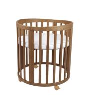 Waldin Oval Baby Collection Bed Crib  7 in 1 Art.297435 Vintage Daugiafunkcinė medinė transformuojama lovelė 7 viename