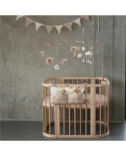 Waldin  Bed Crib  5 in 1 Art.297436 Natural Wood Multifunctional wooden 5-in-1 transforming crib