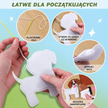 Kūrybinis siuvimo rinkinys su pliušiniais žaislais, 6 vnt.