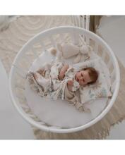 Waldin Oval Baby Collection Bed Crib  7 in 1 Art.297541 White  Daugiafunkcinė medinė transformuojama lovelė 7 viename