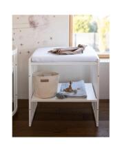 Waldin Oval Baby Collection Bed Crib  7 in 1 Art.297541 White  Daugiafunkcinė medinė transformuojama lovelė 7 viename