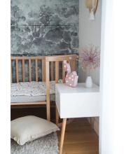 Waldin Oval Baby Collection Bed Crib  7 in 1 Art.297542 Natural Wood Multifunctional wooden 7-in-1 transforming crib