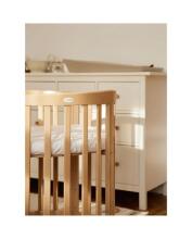 Waldin Oval Baby Collection Bed Crib  7 in 1 Art.297542 Natural Wood Multifunctional wooden 7-in-1 transforming crib