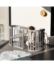 Waldin Oval Baby Collection Bed Crib  7 in 1 Art.297543 Grey  Daugiafunkcinė medinė transformuojama lovelė 7 viename