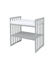 Waldin Oval Baby Collection Bed Crib  7 in 1 Art.297543 Grey  Daugiafunkcinė medinė transformuojama lovelė 7 viename