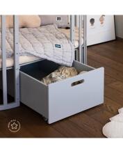 Waldin Oval Baby Collection Bed Crib  7 in 1 Art.297543 Grey  Daugiafunkcinė medinė transformuojama lovelė 7 viename
