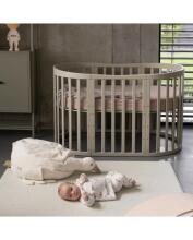Waldin Oval Baby Collection Bed Crib  7 in 1 Art.297544 Olive Multifunctional wooden 7-in-1 transforming crib