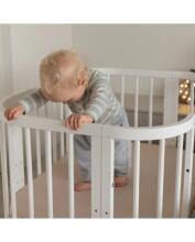 Waldin  Bed Crib  5 in 1 Art.297545 White Daugiafunkcinė medinė transformuojama lovelė 5 viename
