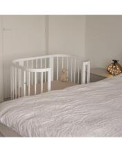 Waldin  Bed Crib  5 in 1 Art.297545 White Daugiafunkcinė medinė transformuojama lovelė 5 viename