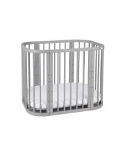 Waldin  Bed Crib  5 in 1 Art.297545 Grey Daugiafunkcinė medinė transformuojama lovelė 5 viename