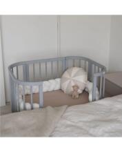 Waldin  Bed Crib  5 in 1 Art.297545 Grey Daugiafunkcinė medinė transformuojama lovelė 5 viename