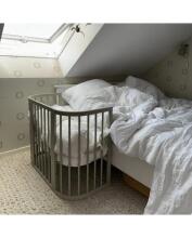 Waldin  Bed Crib  5 in 1 Art.297546 Olive Daugiafunkcinė medinė transformuojama lovelė 5 viename