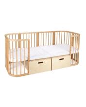 Waldin  Drawer 7 in 1 Collection Art.297554 Natural The storage drawer is compatible with both the classic 7-in-1 crib and the oval 7-in-1 crib.