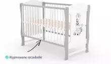 Elf Bed Zephyr Art.298040 White White Medinė kūdikio lovelė 120x60 cm