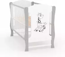 Elf Bed Zephyr Art.298040 White White Medinė kūdikio lovelė 120x60 cm