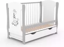 Elf Bed Zephyr Drawer Art.298058 White Medinė kūdikio lovelė su stalčiumi daiktams susidėti (120x60 cm)