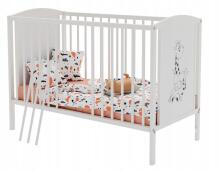 Elf Bed Bloom Art.298071 White/Grey Medinė kūdikio lovelė 120x60 cm