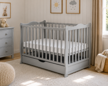 Elf Bed Juniper Art.298075 Grey Medinė kūdikio lovelė 120x60 cm