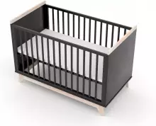 Elf Bed Vigo Art.298087 Black Medinė kūdikio lovelė 120x60 cm