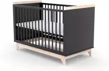 Elf Bed Vigo Art.298087 Black Medinė kūdikio lovelė 120x60 cm