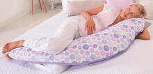 La Bebe™ Moon Satin Art.33557 Grey Reversible Extra Cotton Satin Cover for Maternity Pillow 36×185 cm
