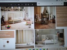 Elf Bed Crib Ovi  3 in 1 Art.298149 Cashmere  Daugiafunkcinė medinė transformuojama lovelė 3 viename