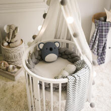Elf Bed Crib Ovi  3 in 1 Art.298150 Nut   Daugiafunkcinė medinė transformuojama lovelė 3 viename