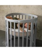 Elf Bed Crib Roundy  Art.298158 Black Stilinga apvali medinė lovelė