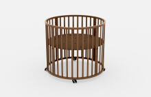 Elf Bed Crib Roundy  Art.298160 Cashmere Stilinga apvali medinė lovelė