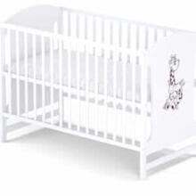 Elf Bed Meadow Drawer Art.298164 White/Natural Medinė kūdikio lovelė su stalčiumi daiktams susidėti (120x60 cm)