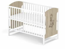 Elf Bed Meadow Art.298166 White/Pine Medinė kūdikio lovelė  (120x60 cm)