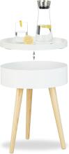 ModernHome Round Side Table Art.298327 Round coffee table with storage and bedside table