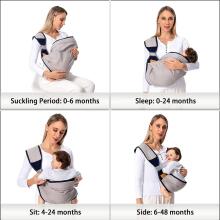 Kidsworld Koala Sling Art.298328 Grey Adjustable Ergonomic Toddler Carrier