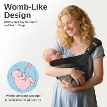 Kidsworld Baby Carrier Art.298329 Black Adjustable Ergonomic Toddler Carrier