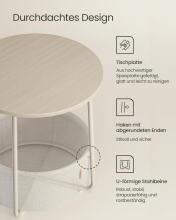 ModernHome Vasagle Lilea Collection Art.298330 Round coffee table with storage and bedside table