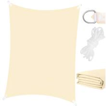Smėlio spalvos saulės pavėsio burė 4 x 3 m SN0057