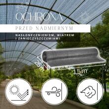 Light Anthracite Shade Net 140 GSM 1.5 x 25 m, 100 Cable Ties SN0065