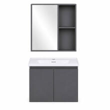 Bathroom Vanity Unit with Sink and Mirror Furniture Set Wall-Mounted ModernHome