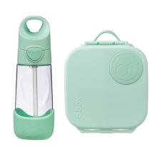 Set Mini Lunchbox + 450 ml Tritan Water Bottle with Straw, Spearmint, b.box