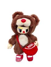 REBEL BEAR movable plush with bag, 18 cm
