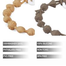 Kidsworld Silicone Pacifier Clip  Art.298740 Mix  Pastelinės žalios spalvos ąžuolo grandinėlė (čiulptuko laikiklis) su segtuku