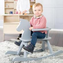 Kidsworld Rocking Horse Art.298741 Grey medinis vaikiškas supamasis arklys