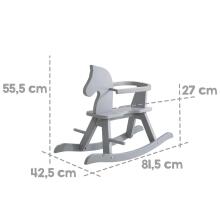 Kidsworld Rocking Horse Art.298741 Grey medinis vaikiškas supamasis arklys